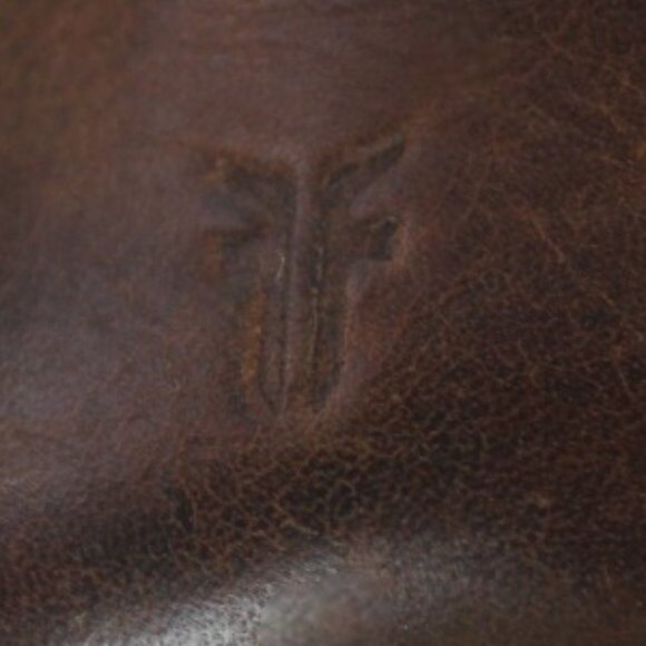 Frye Melissa Button Lug Tall Equestrian Distressed Brown Leather Boot Size 5.5 - Picture 10 of 11